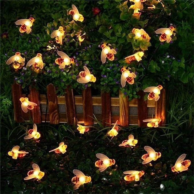 Lamps Golden Metal Leaf String LED Decorative Lights