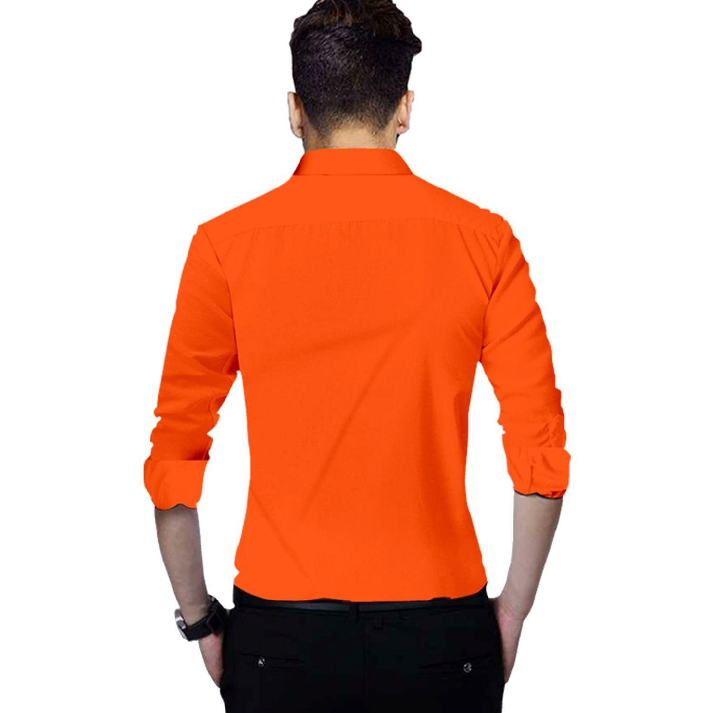 Cotton Solid Full Sleeves Slim Fit Shirt