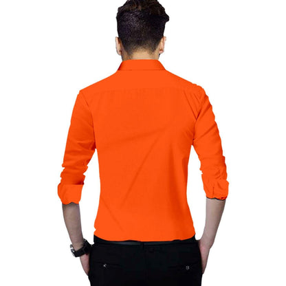 Cotton Solid Full Sleeves Slim Fit Shirt