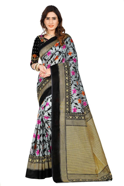 Gorgeous Mysore Silk With Printed Work Combo Pack Saree