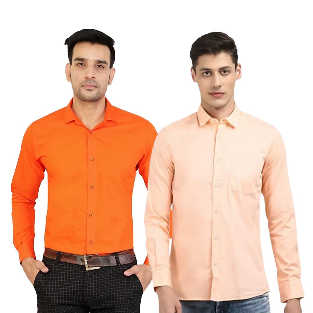 Men's Printed Cotton Full Sleeves Shirt Pack of 2