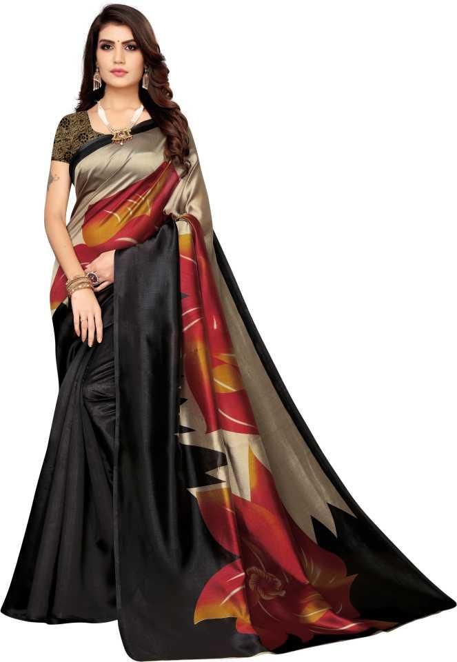 Pretty Printed Art Silk Sarees