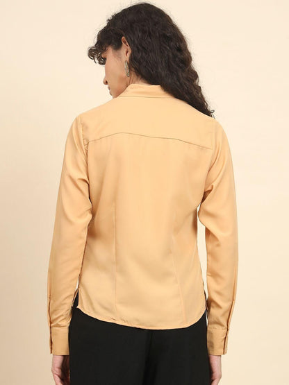 TRENDARREST Beige Dart Shirt