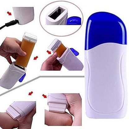 Hair Removal Wax Warmer Roll On Heater machine With Wax Refill Cartridge (Combo of 3 Products)