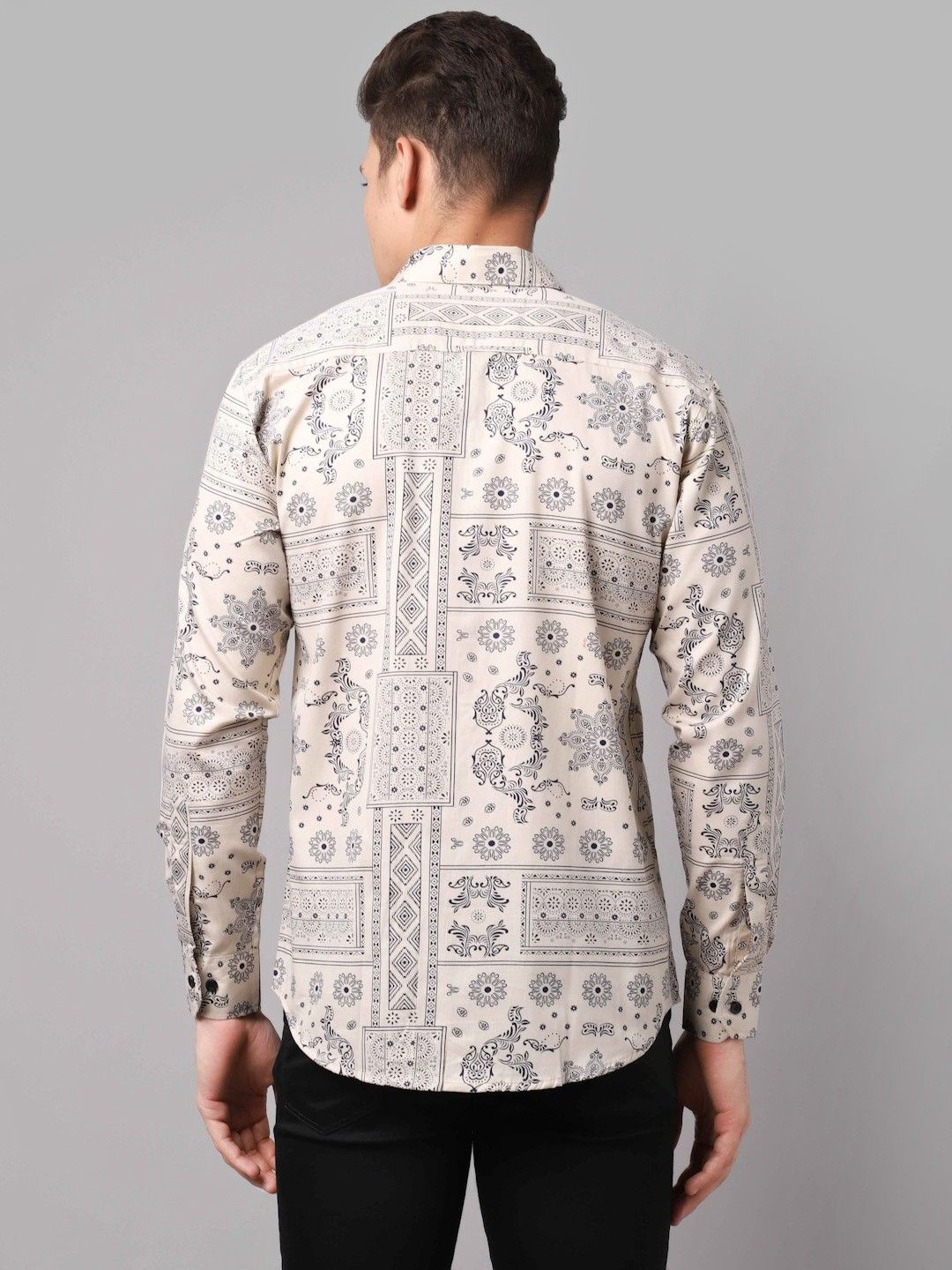 Men's Printed Cotton Blend Shirts
