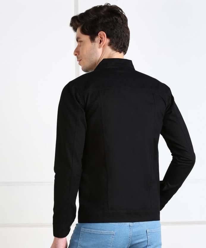 Men's Solid Denim Jacket