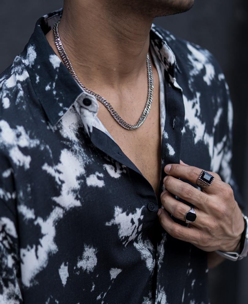 Rayon Tie & Dye Half Sleeves Regular Fit Mens Casual Shirt
