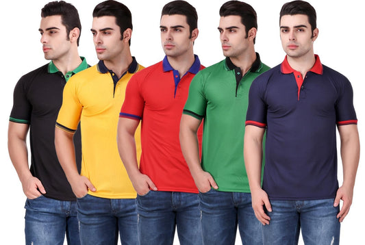 Combo of 5 Men's Polo T-shirt