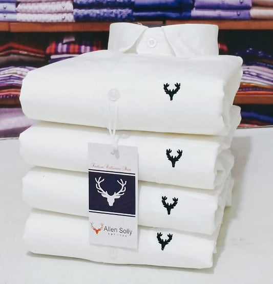 Cotton Solid Full Sleeves Slim Fit Casual Shirt