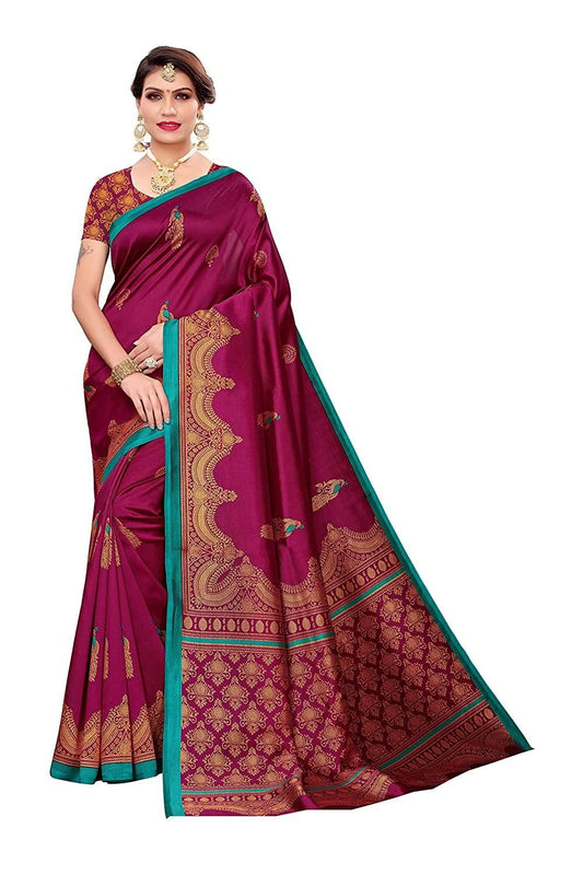 Delicate Printed  Art Silk Sarees