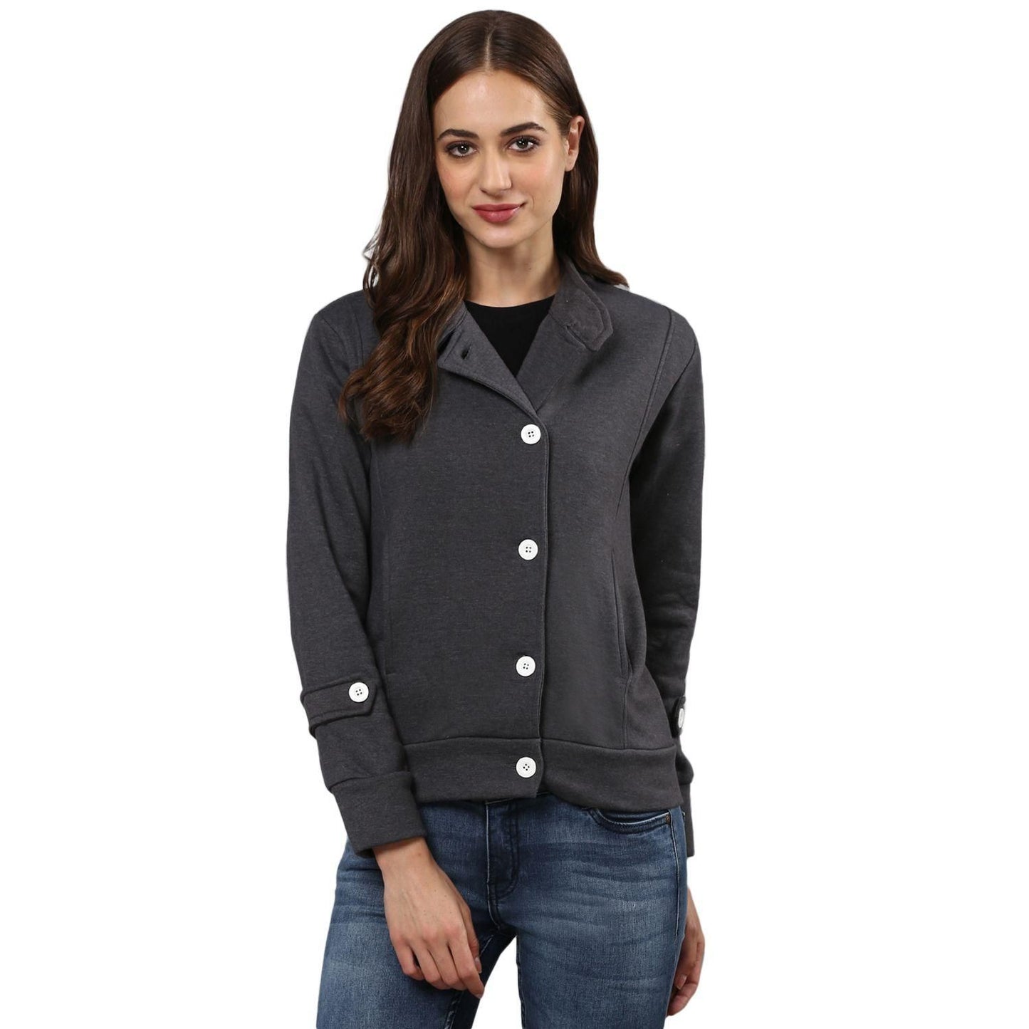 Campus Sutra Women Solid Stylish Casual Jacket