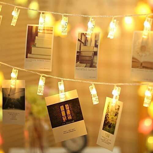 Lamps Golden Metal Leaf String LED Decorative Lights