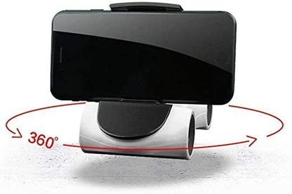 Car Shape 360-Degree Rotating Mobile Car Mount Holder Stand with Double Grip Holder for Windscreen, Dashboard and Table Desk