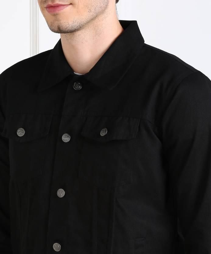 Men's Solid Denim Jacket