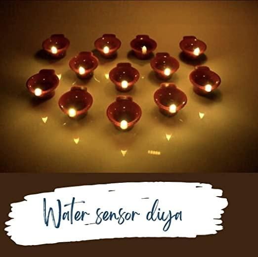 LED Light Water Sensor Diyas Plastic with, Ambient Lights (Pack of 12/18/24)