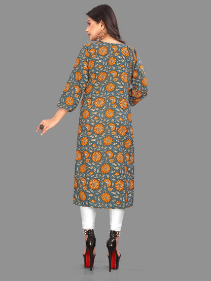 Women's Printed Crepe Kurtis