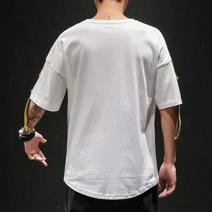 Cotton Blend Solid With Printed Half Sleeves co-ord Set For Mens
