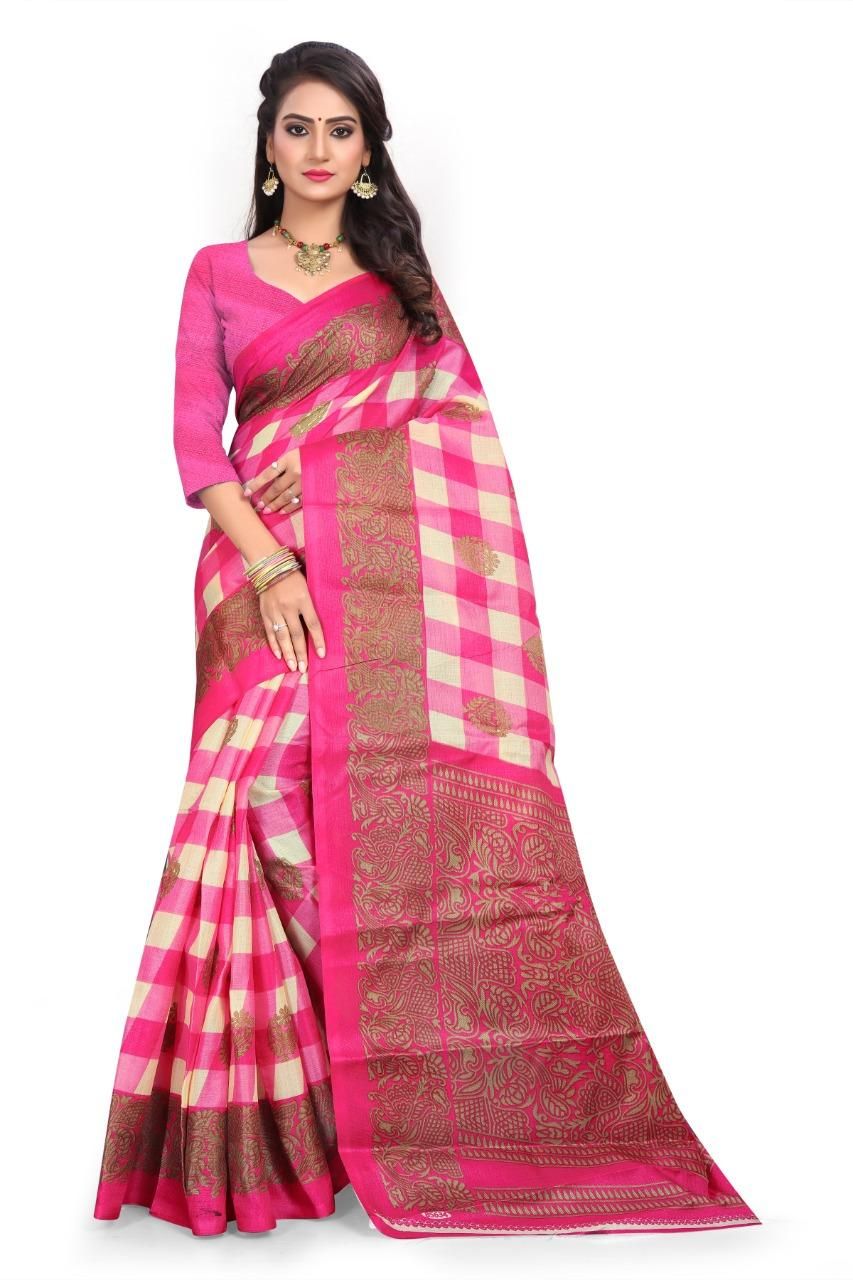 Trendy Printed Art Silk Sarees