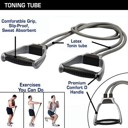 Pushup Bar with 11 Toning tube Band for Workout
