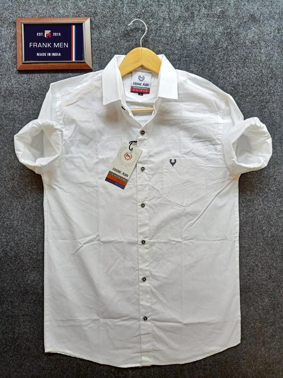 Cotton Solid Full Sleeves Slim Fit Casual Shirt