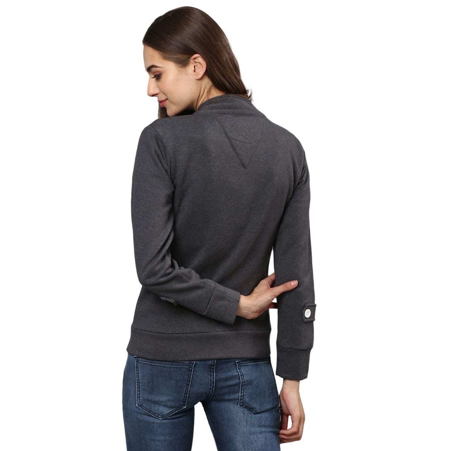 Campus Sutra Women Solid Stylish Casual Jacket
