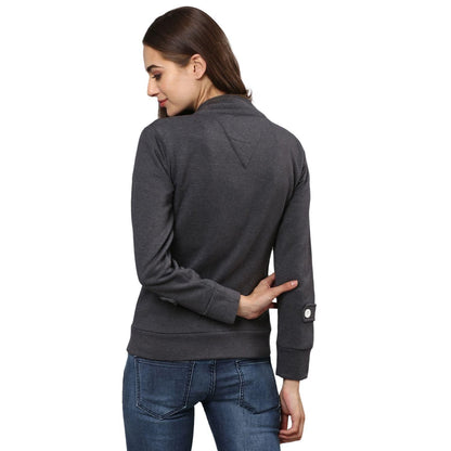Campus Sutra Women Solid Stylish Casual Jacket